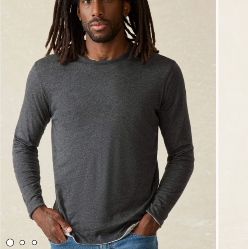Faherty Reversible Crew Long Sleeve - image 1